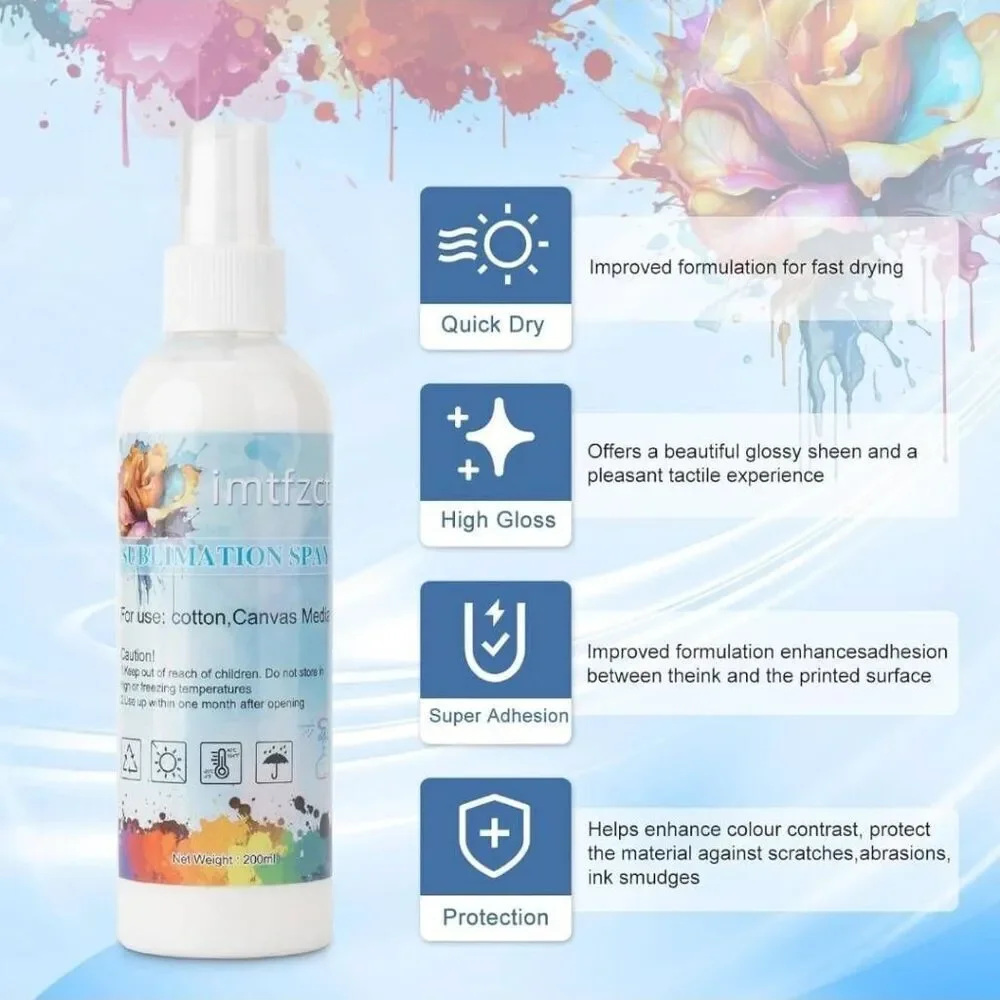 200 ML Sublimation Spray for Cotton Shirts, Sublimation Coating Spray Apply All